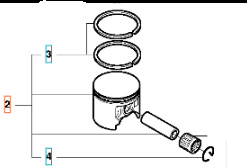 Mäntä Husqvarna 3120XP