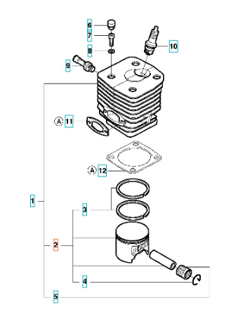 Mäntä Husqvarna 3120XP