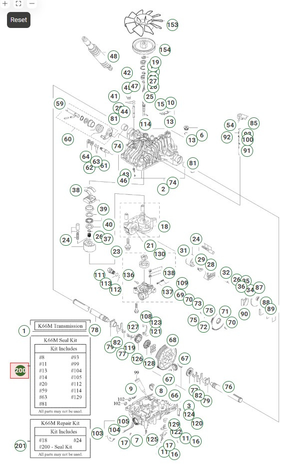 K66B,D,I,K,M Tiivistesarja 5024513-01