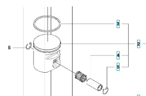 Mäntä 135, 140 435, 435 II, 440, 440 II, CS2240