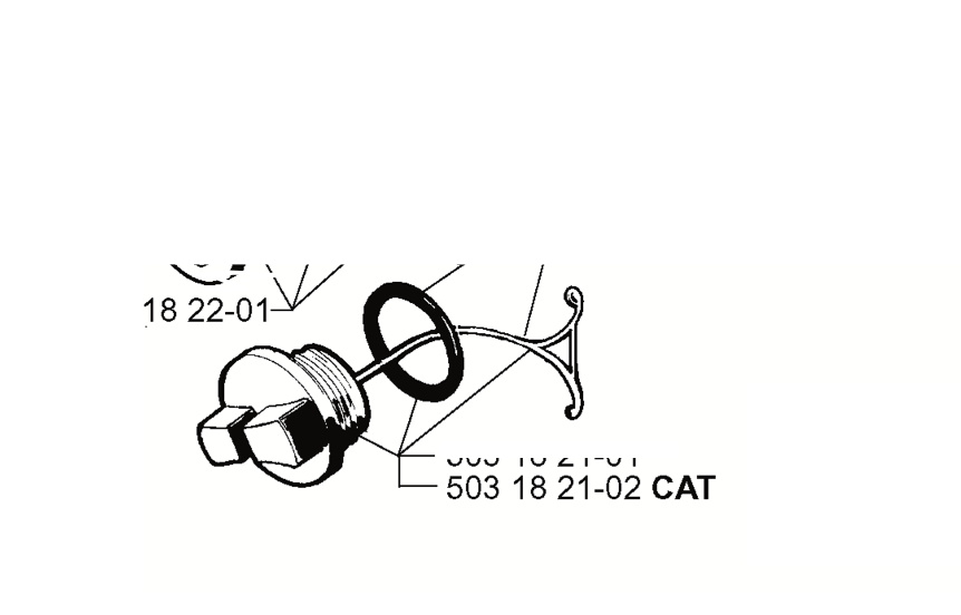 Tankin korkki Jonsered 2054, 2055 CAT