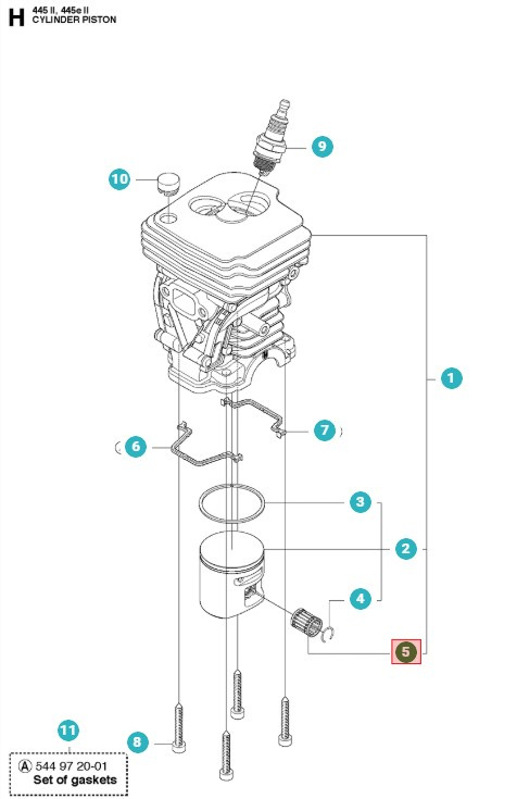 Mäntäpulttilaakeri 5032563-02