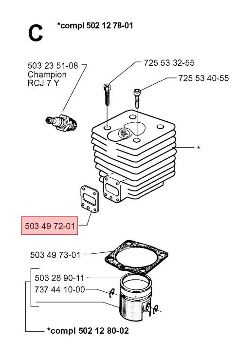 Tiiviste, välikappale 5034972-01