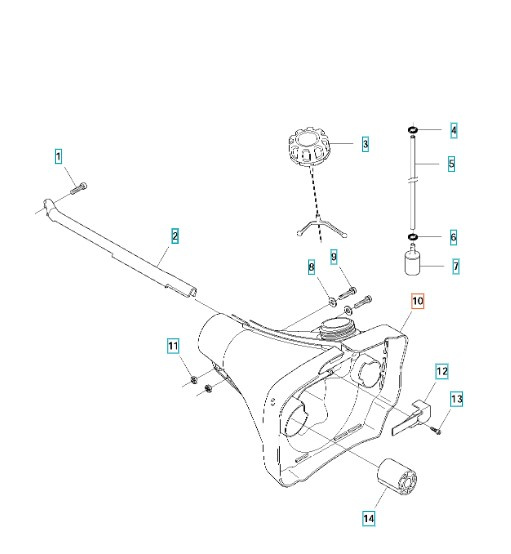 Polttoainesäiliö Jonsered BC, FC, CC 2145, 2245