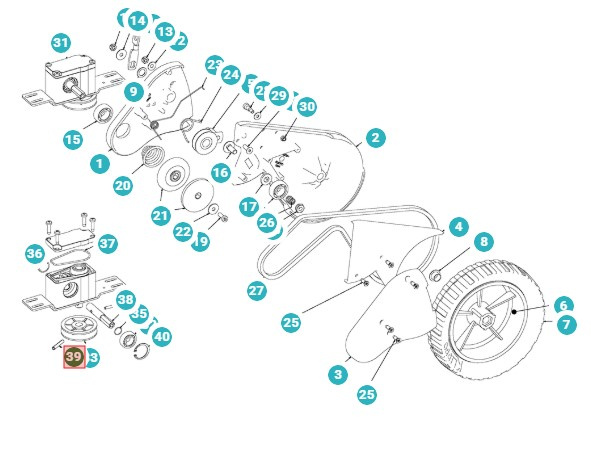 Putken tappi Hihnapyörä Hammaspyörä
