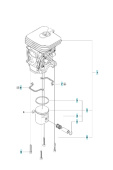 Sylinteri Husqvarna 135, 140, 435, 440, Jonsered CS2240 Sylinteri Husqvarna 135, 140, 435, 440, Jonsered CS2240