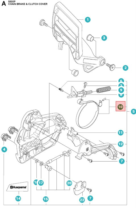 Jarrulenta Husqvarna 545, 550XP, 555, 560XP, 562XP