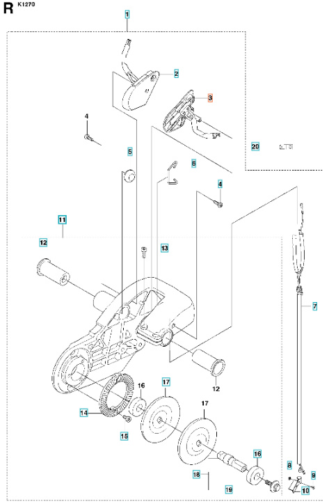 Pysäytyskytkin (vasen)
