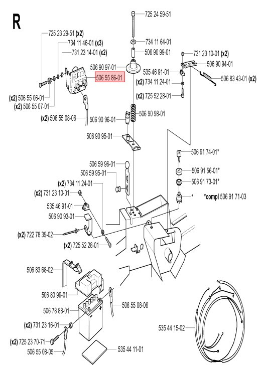 Rele Rider 11, 13, 850, Jonsered FR13, 2113MA
