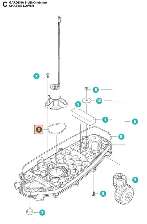 Tiiviste leikkuumoottoriin