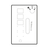 Tarra pohjassa oleva ohjauspaneeli ohjaamossa Tarra pohjassa oleva ohjauspaneeli ohjaamossa