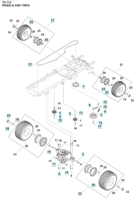 Pyöräsarja TS 112, TS 114, TC 215T, TC 220T, TS 112, TS 114, TS 215T, TS 217T