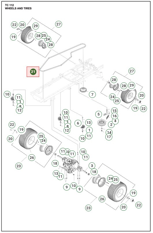 Vetohihna Husqvarna TC112, TC114