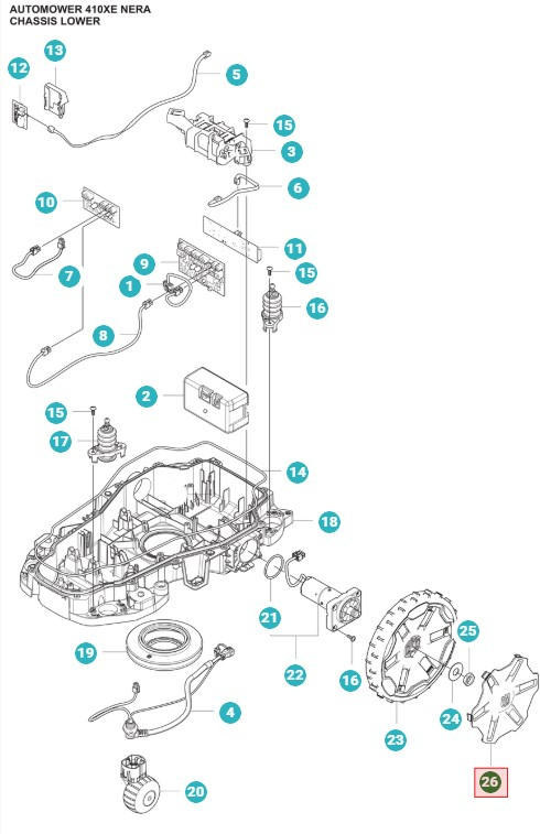 Keskikuppi 405XE Nera, 410XE Nera, 430X Nera, 450X Nera
