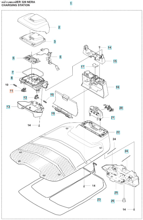 LATAUSLEVY vasen Automower Nera