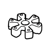 Vaimennin Isompi hammaspyörälaippa Vaimennin Isompi hammaspyörälaippa