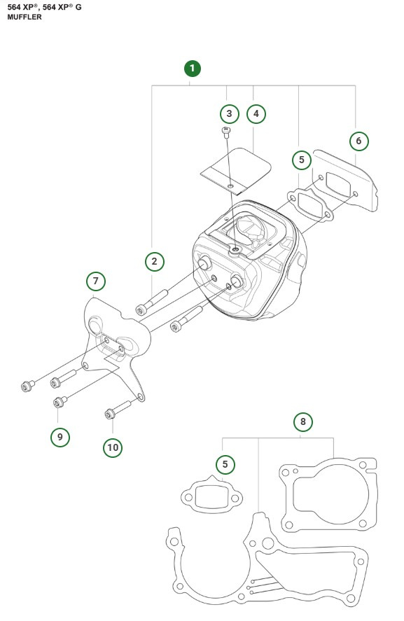 Äänenvaimenninsarja 564XPG