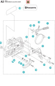 Kytkinkansi Husqvarna 135, 435, 435 II, 440 Kytkinkansi Husqvarna 135, 435, 435 II, 440