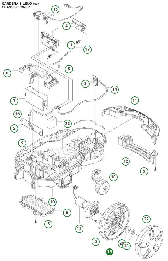 Vetopyörä Gardena Sileno Max, Sileno Free