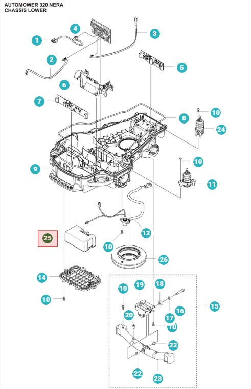 Akku Automower 320 Nera, 430X Nera, 410XE Nera