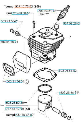 Sylinteri 357XP, 359, CS2156, CS2159