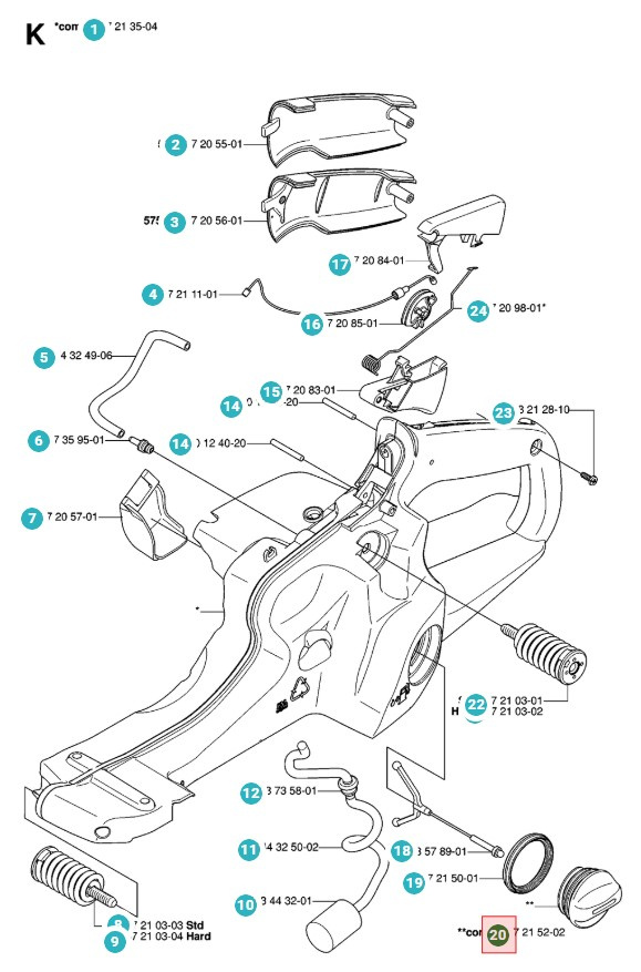 Tankin Korkki 455 Rancher, 460 Rancher, 575XP