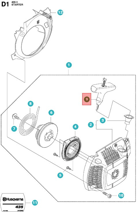 Käynnistyskahva 5372325-01