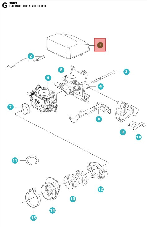 Ilmansuodatin 80 My 346XP/353