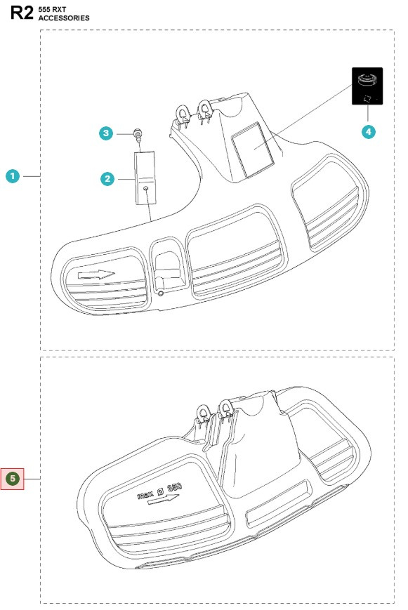Terän suojus Ruoho 355FX, 355RX, 555FX, 555RXT