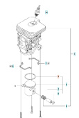 Männänrengas Husqvarna 135, 140, 435, 440 Männänrengas Husqvarna 135, 140, 435, 440