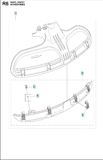 Combi grass blade guard 343FR, 343R, 345FR, 345Fx, 345Fxt