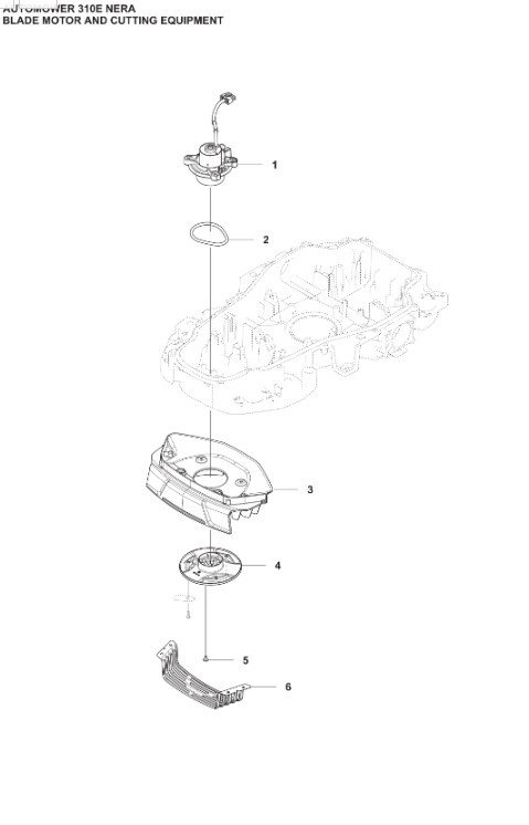 Moottori, leikkuu Automower 310E Nera, 410XE Nera