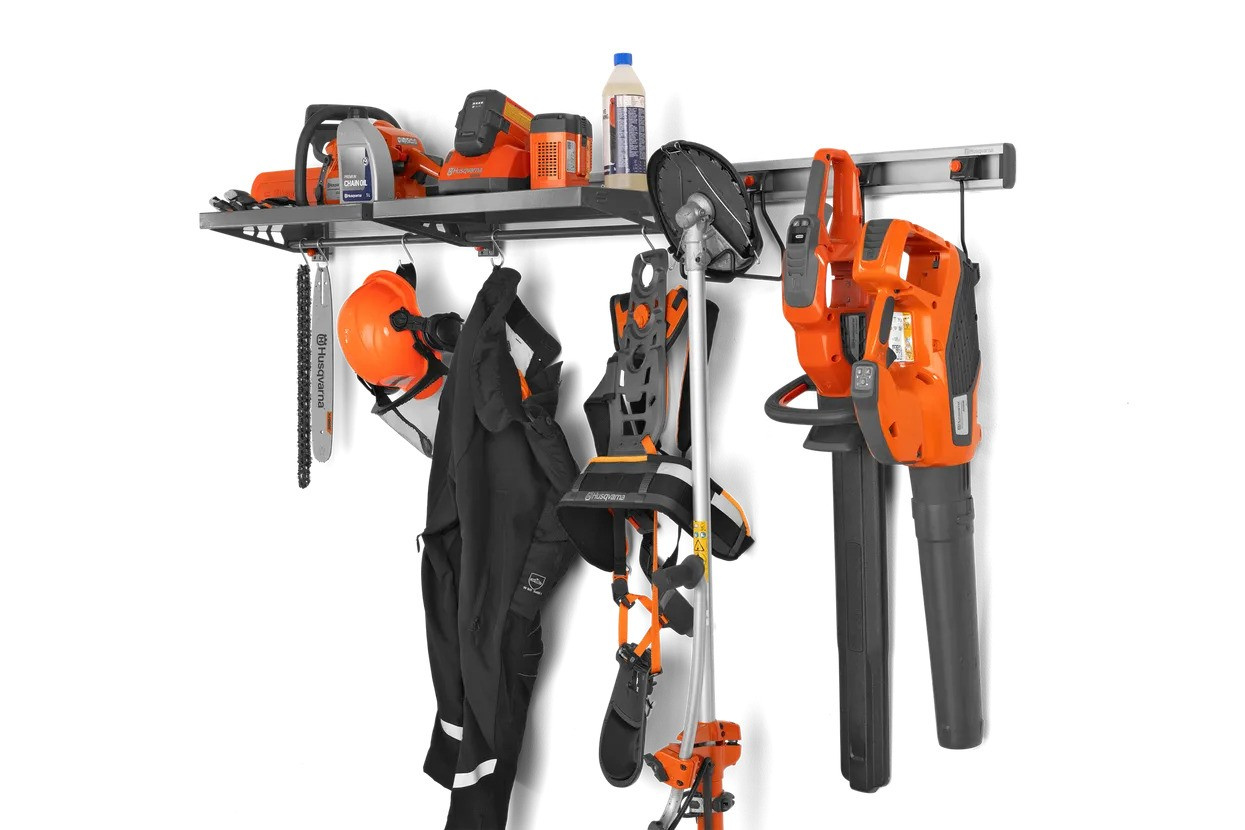 Husqvarna-säilytyskoukku raivaussahalle ja trimmerille