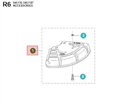 Terän suojus 343FR, 355FX, 355RX, 545FR, 535FX, 545RX, 555FX