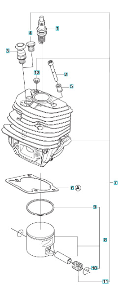 Sylinteri Kpl Husqvarna 560XP, 562XP, CS2260