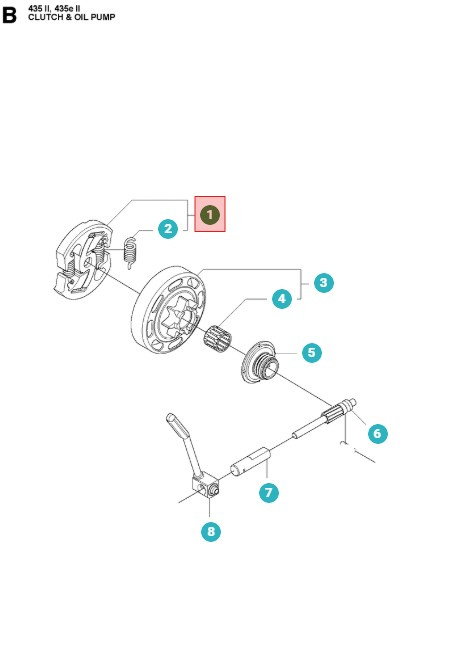 Kytkin Husqvarna 435, 440, Jonsered CS2240