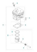 Sylinteri Husqvarna 545FX, 545FXT, 545F, FC2245 Sylinteri Husqvarna 545FX, 545FXT, 545F, FC2245