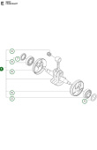 Kampiakseli Kpl Husqvarna 550XP, Jonsered CS2253 Kampiakseli Kpl Husqvarna 550XP, Jonsered CS2253