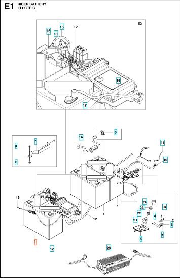 Battery for Husqvarna Battery rider