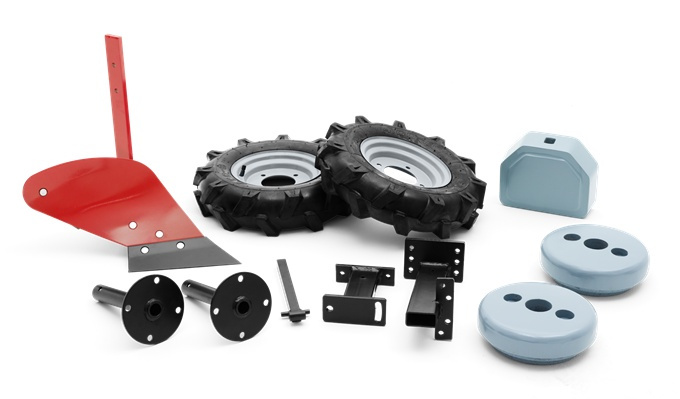 Kyntöaurasarja, sisältää kumipyörät ja lisäpainot