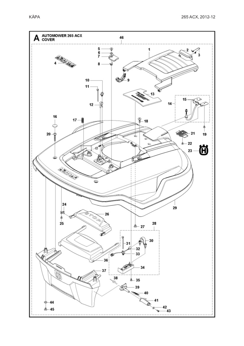 Kori complete Automower 265 ACX