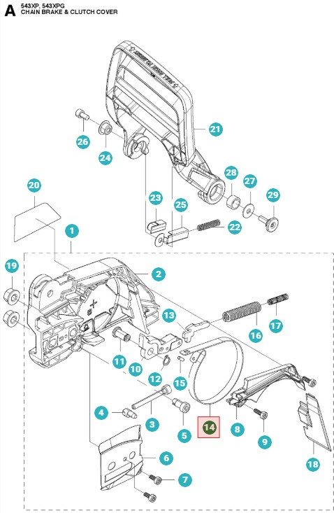 Jarrupane Husqvarna 543XP