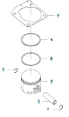 Mäntä Husqvarna 543XP, 543XPG Mäntä Husqvarna 543XP, 543XPG
