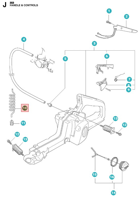 Polttoaineletku, 300Mm 5817562-02