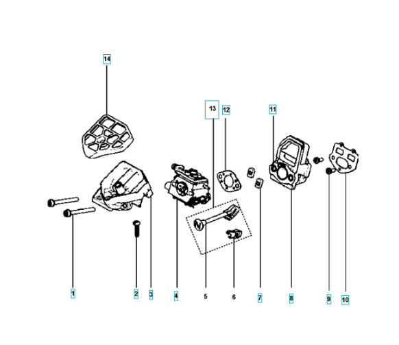 Kaasutin Husqvarna 120, 125