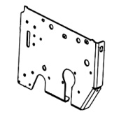 Rungon puoli Lhs - Ms668 - oranssi 5838084-03 Rungon puoli Lhs - Ms668 - oranssi 5838084-03