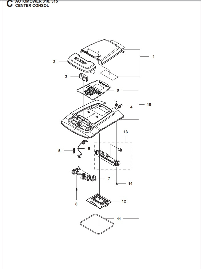 NÄPPÄIMISTÖ 2.1 Display Automower 310
