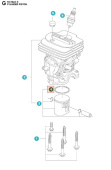 Männänrengas 38cc Husqvarna 120, 130, 135, 236, 240 Männänrengas 38cc Husqvarna 120, 130, 135, 236, 240