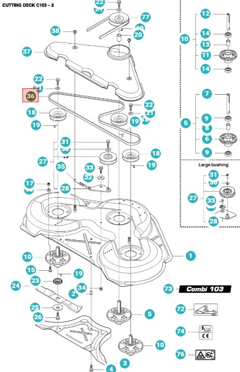 Hihna Husqvarna Rider Combi 103