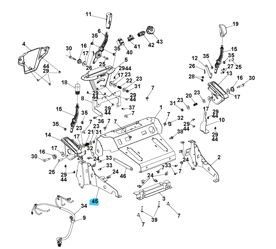 Konsolin puoli Lhs Ms 498 harmaa 5896268-03